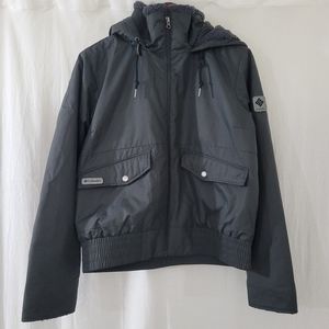EUC Columbia Thermal Coil Grey Hooded Snow Jacket Women's Size L